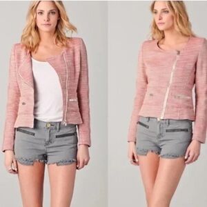 IRO Haven Red Multi tweed Jacket size XS